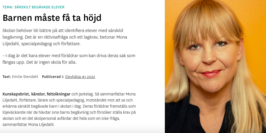Elevhälsan och särskild begåvning
