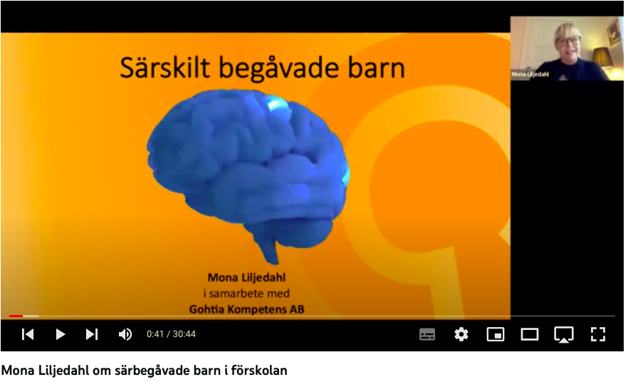 Digital föreläsning om särskilt begåvade barn i förskolan